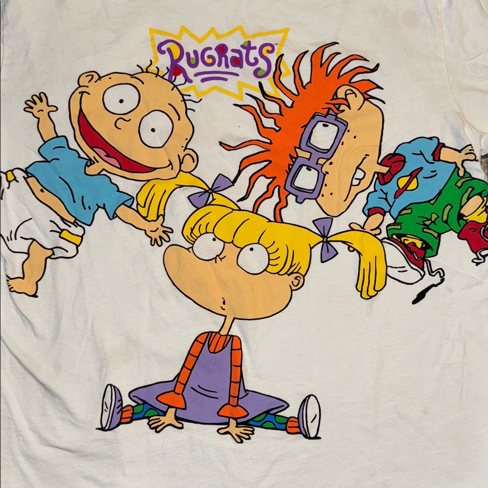 Nickelodeon RUG RATS White Cotton T-Shirt-size S/M - Picture 2 of 5
